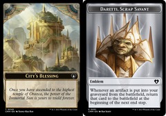 City's Blessing (0049) // Daretti, Scrap Savant Emblem (0051) Double-Sided Token